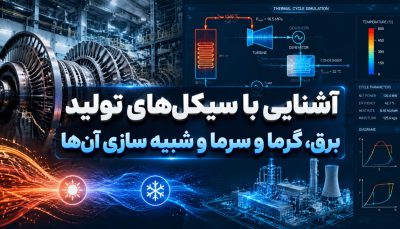 آشنایی با سیکل های تولید برق ، گرما و سرما و شبیه سازی آن ها